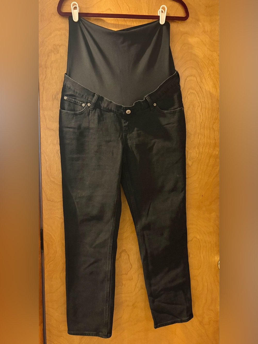 Women's Maternity Black Stretch Jeans